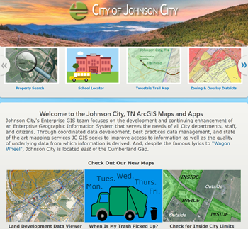 Gallery of Web Maps from City of Johnson City