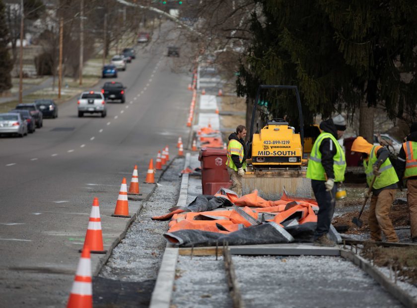 Sidewalk Construction on Watauga Avenue