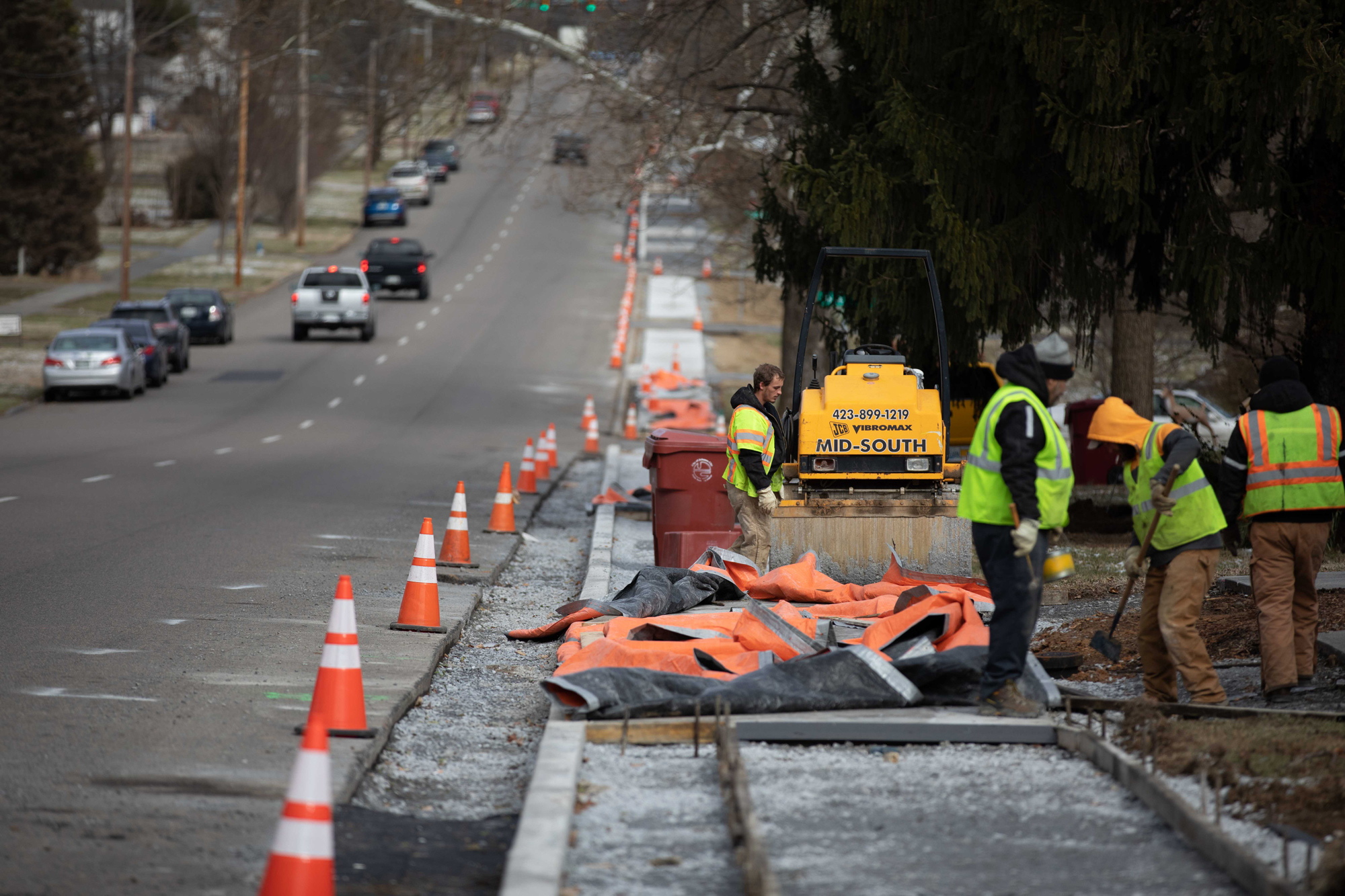 Sidewalk Construction on Watauga Avenue